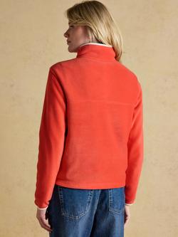 Joules Lulworth Funnel Neck Fleece, Red - view 2, Red