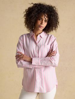 Joules Boyfriend Fit Oxford Stripe Shirt, Pink