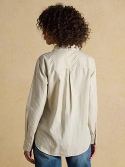 Joules Boyfriend Fit Oxford Stripe Shirt - view 2, Yellow