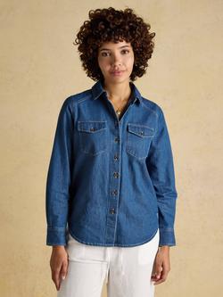 Joules Relaxed Denim Shirt, Blue, Blue