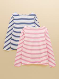 Joules Harbour Breton Stripe Top, Pack of 2, Multi, Multi