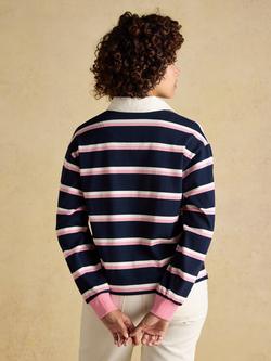 Joules Lara Boxy Fit Rugby Shirt, Navy - view 2, Navy