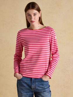 Joules Harbour Breton Stripe Cotton Top, Blue, Pink