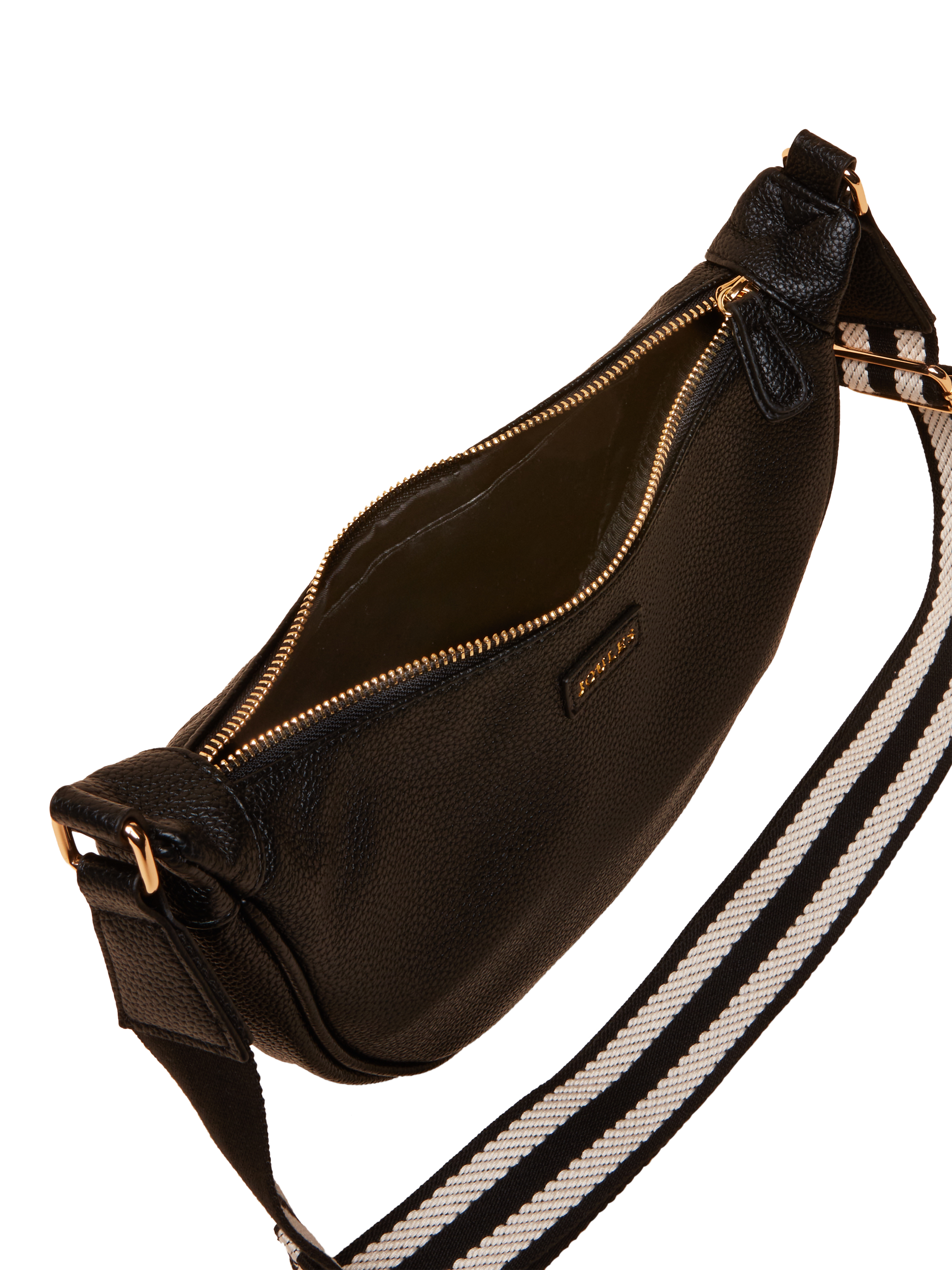 Product image 4 of 7, which shows Joules Half Moon Cross Body Bag, Black