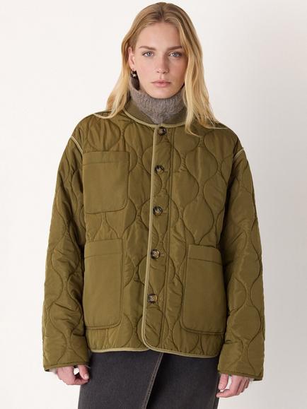 Whistles Reversible Quilted Jacket, Khaki, Khaki