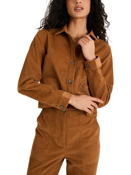 Raishma Seraphina Corduroy Jacket, Brown - view 2, Brown