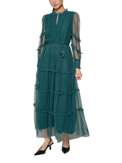 Raishma Anastasia Mesh Tiered Dress, Green
