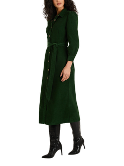 Raishma Delphine Corduroy Shirt Dress, Green, Green