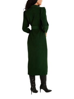 Raishma Delphine Corduroy Shirt Dress, Green - view 2, Green