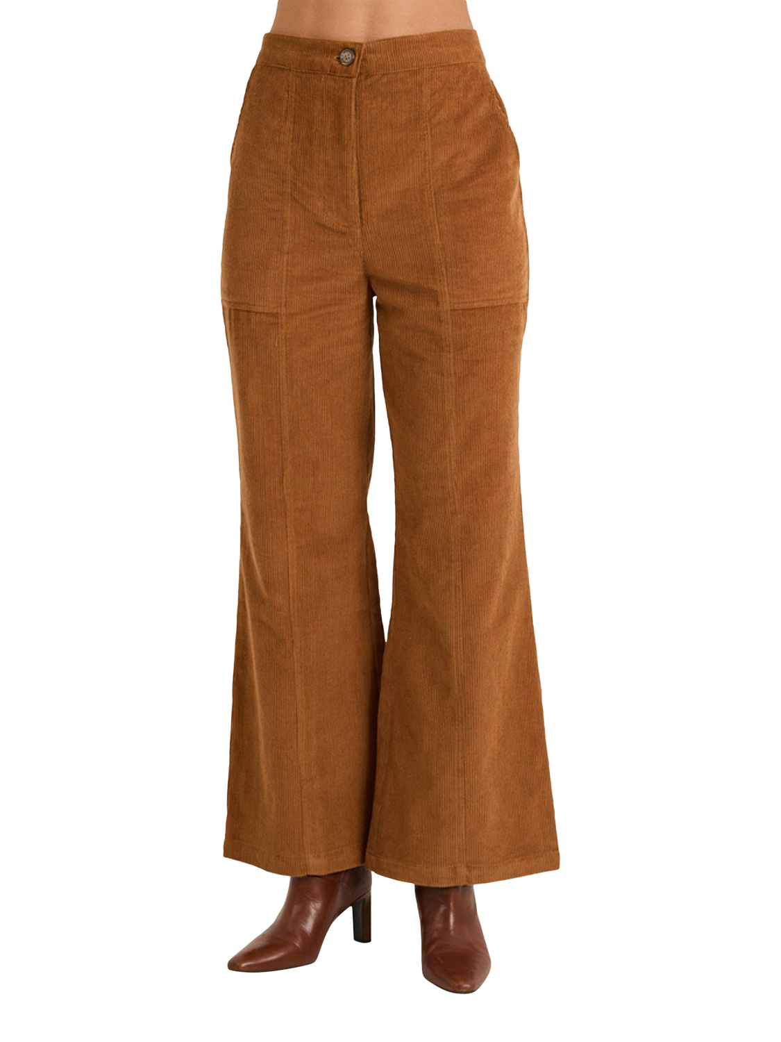 Product image 1 of 3, which shows Raishma Seraphina Corduroy Trousers, Brown, 8
