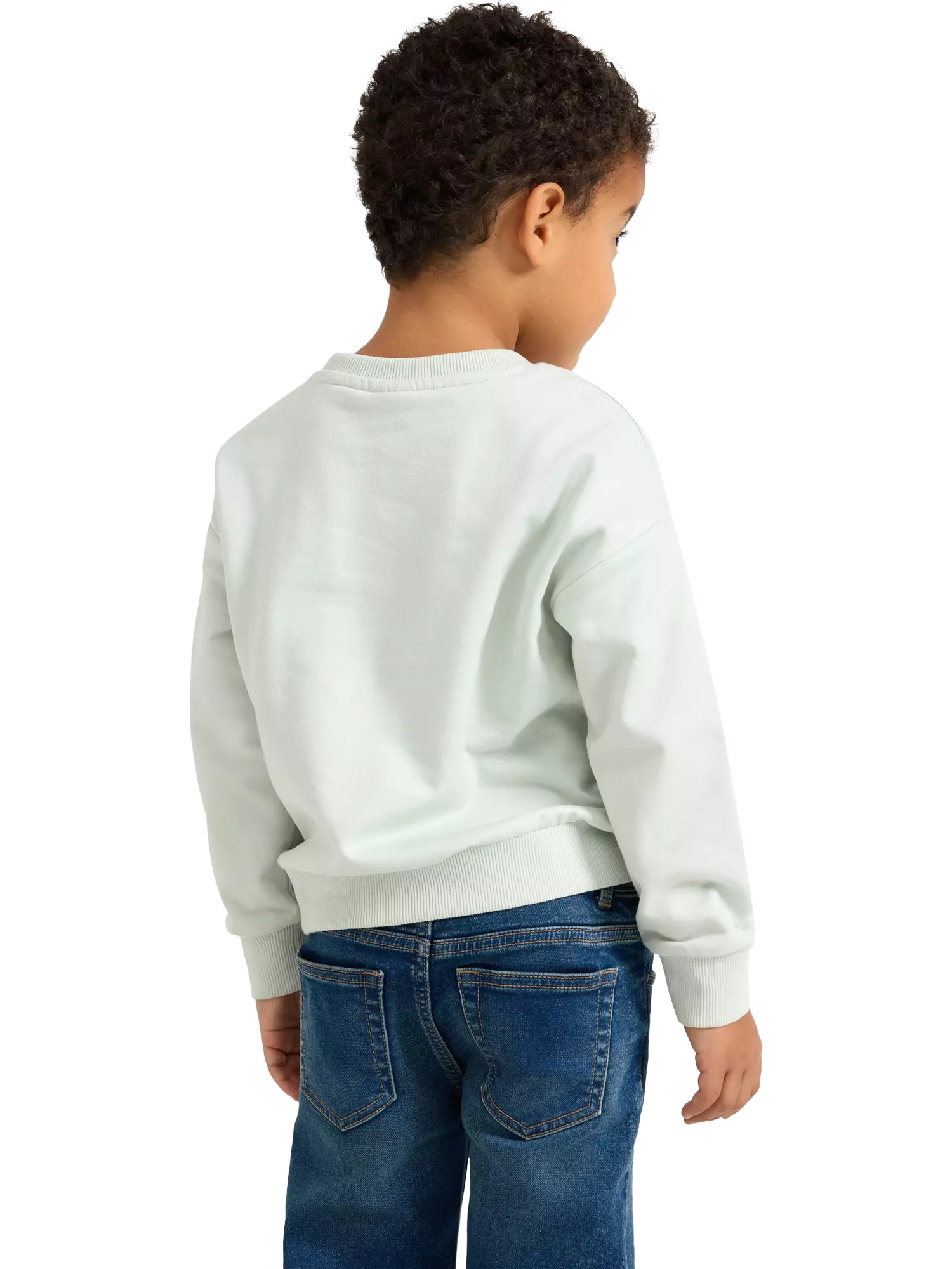 Product image 3 of 5, which shows Lindex Kids' Cotton Hot Wheels Sweatshirt, Light Aqua, 2-3 years