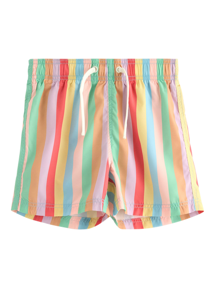 Lindex Kids' Stripe Swim Shorts, Light Blue/Multi, Light Blue/Multi