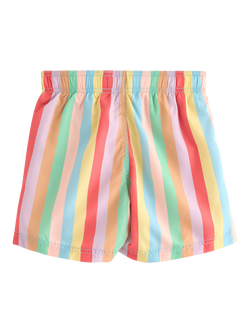 Lindex Kids' Stripe Swim Shorts, Light Blue/Multi - view 2, Light Blue/Multi