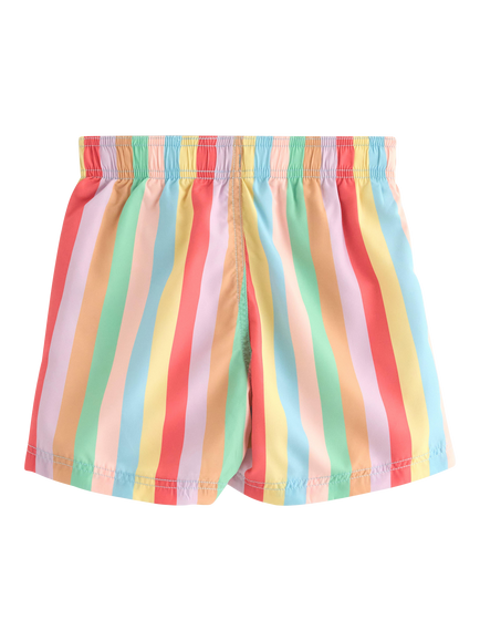 Lindex Kids' Stripe Swim Shorts, Light Blue/Multi - view 2, Light Blue/Multi