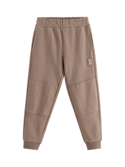 Lindex Kids' Pure Cotton Joggers, Dark Khaki