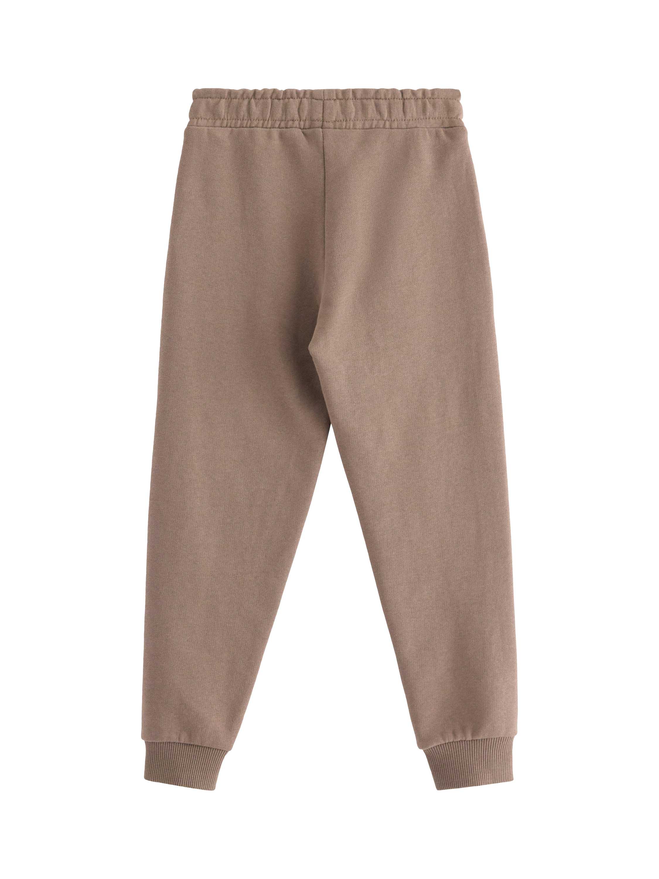 Product image 2 of 3, which shows Lindex Kids' Pure Cotton Joggers, Dark Khaki, 18-24 months