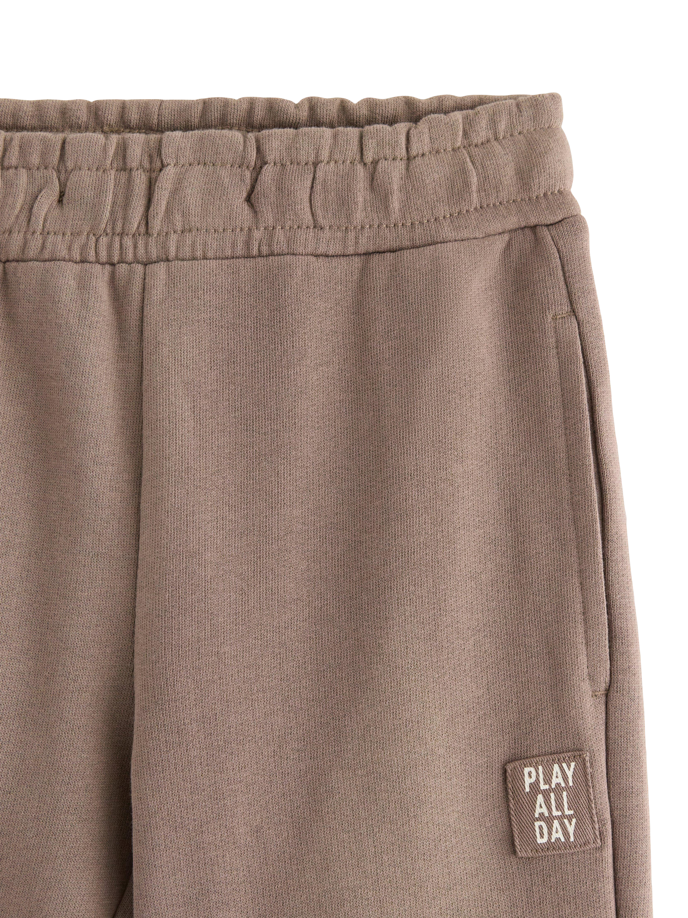 Product image 3 of 3, which shows Lindex Kids' Pure Cotton Joggers, Dark Khaki, 18-24 months