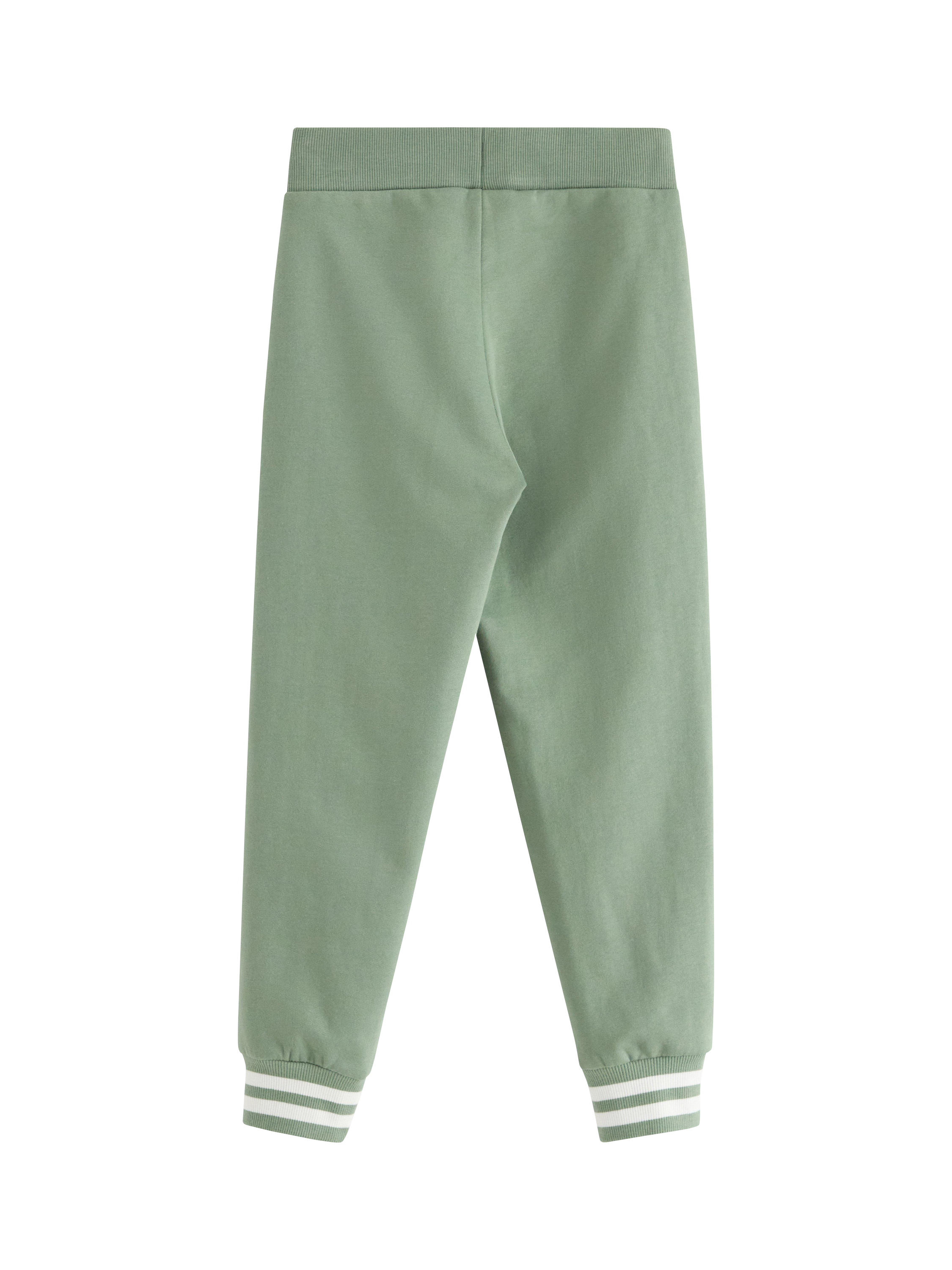 Product image 5 of 6, which shows Lindex Kids' Cotton Dinosaur Joggers, Light Khaki, 2-3 years