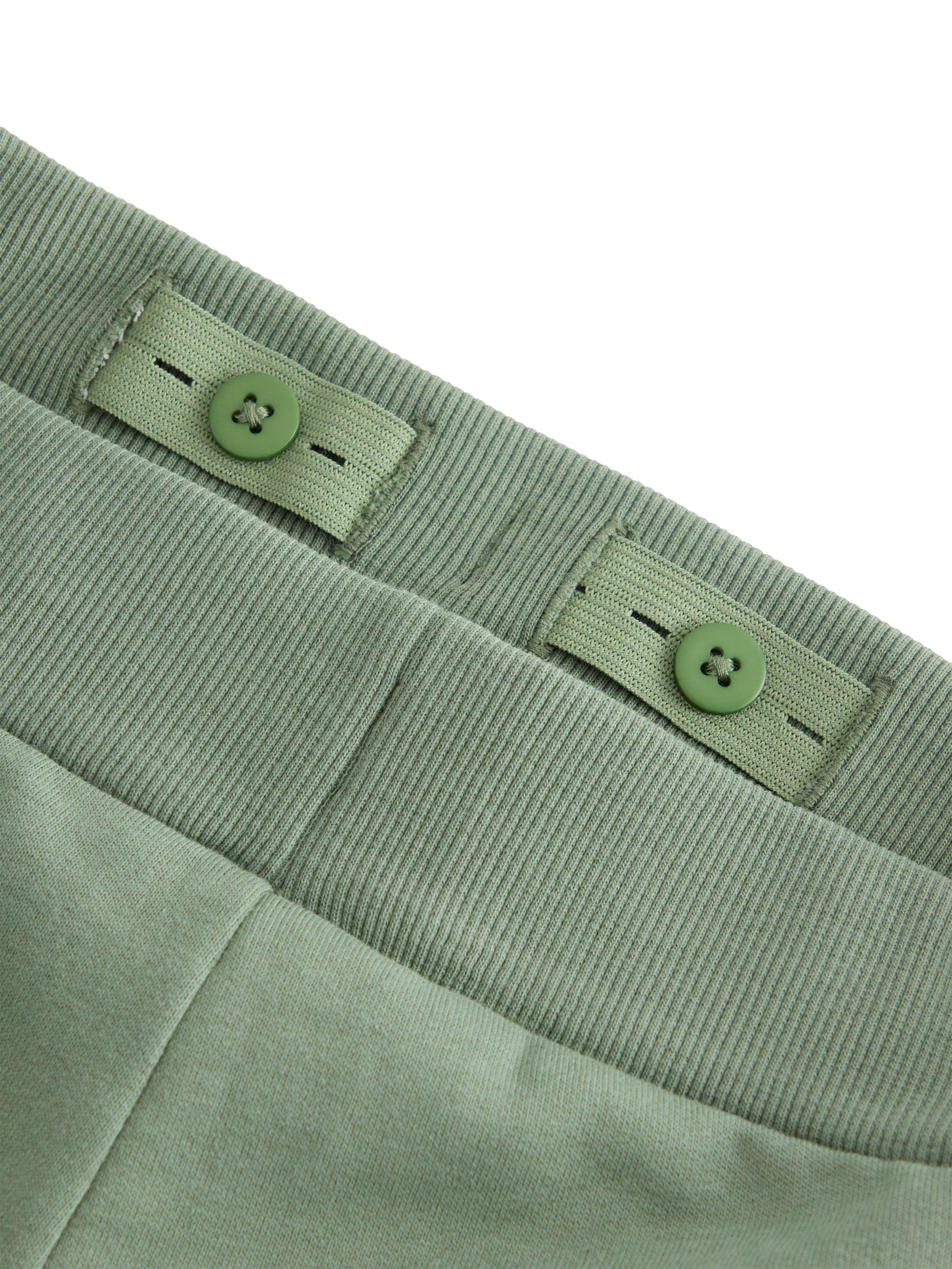 Product image 6 of 6, which shows Lindex Kids' Cotton Dinosaur Joggers, Light Khaki, 2-3 years