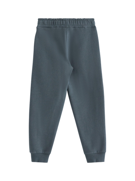 Lindex Kids' Pure Cotton Joggers, Dark Grey - view 2, Dark Grey