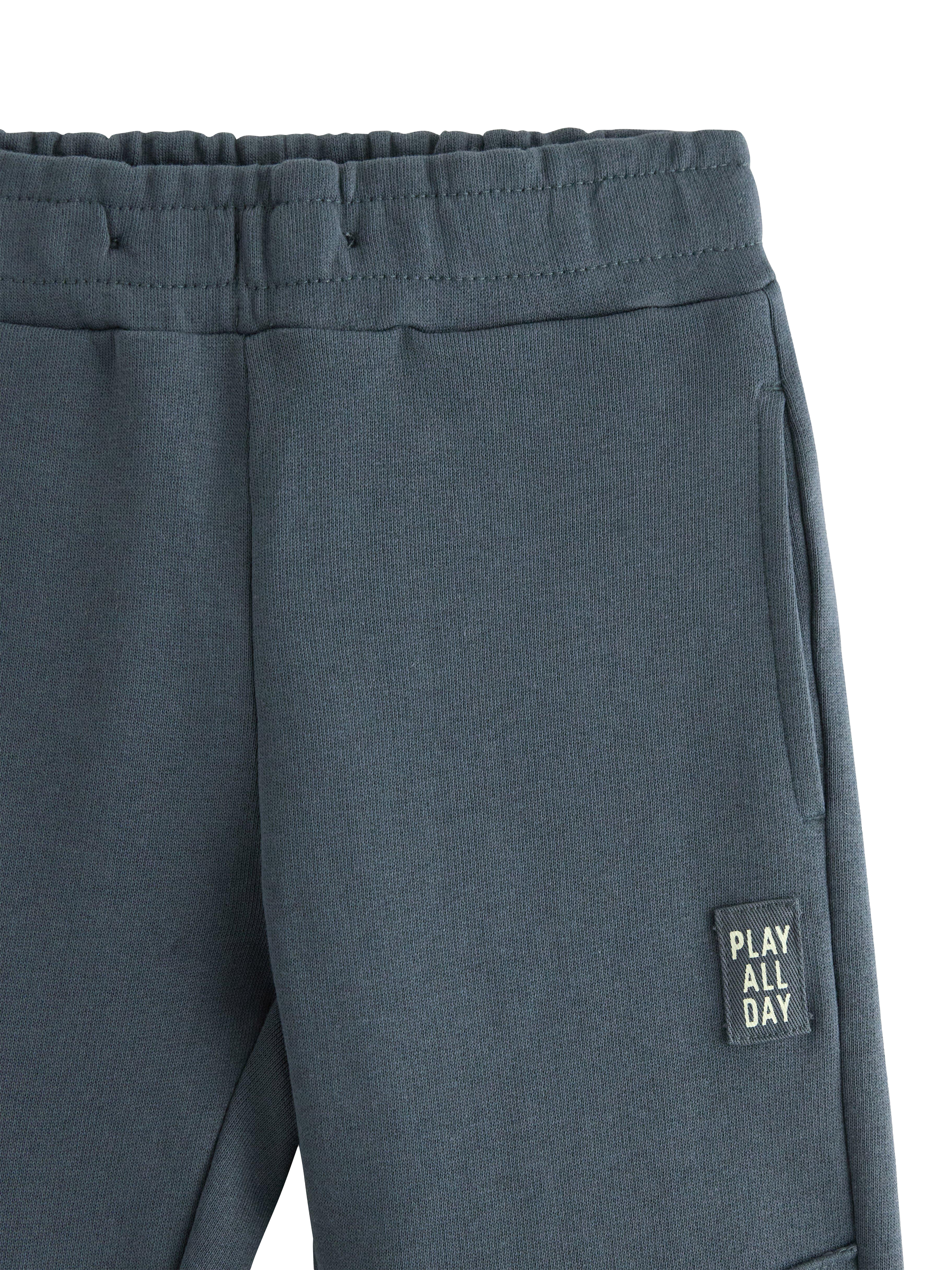 Product image 3 of 3, which shows Lindex Kids' Pure Cotton Joggers, Dark Grey, 18-24 months