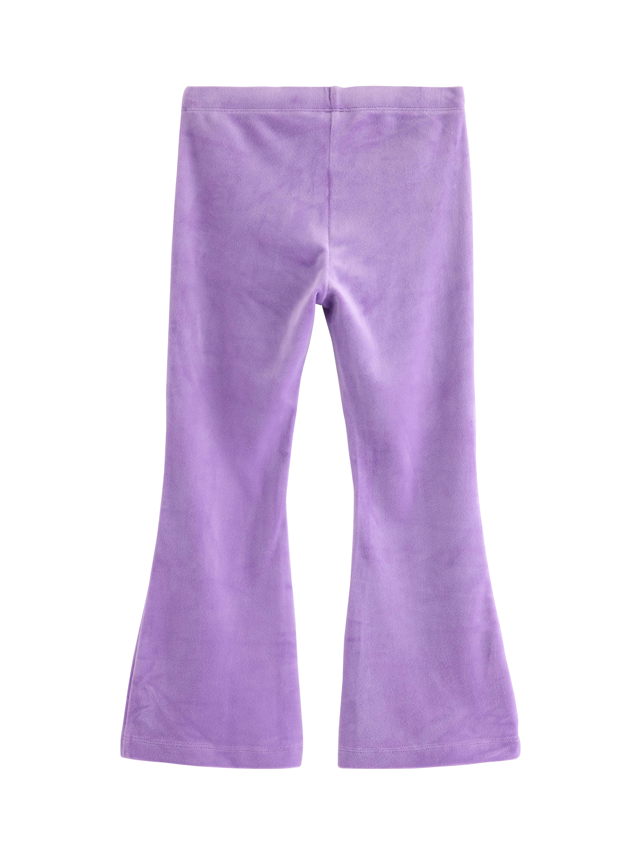Product image 5 of 6, which shows Lindex Kids' Velour Flared Leggings, Lilac, 5-6 years