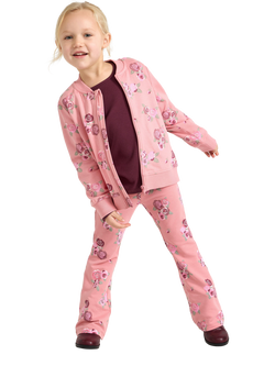 Lindex Kids' Indoor Floral Jersey Blazer, Dusty Pink - view 2, Dusty Pink