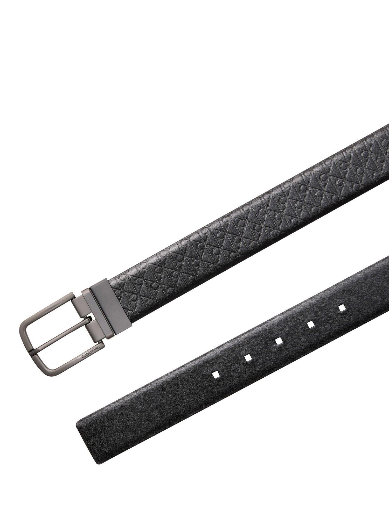 Product image 2 of 4, which shows Calvin Klein Leather Twistable Buckle Belt, Black, 32