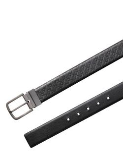 Calvin Klein Leather Twistable Buckle Belt, Black - view 2, Black