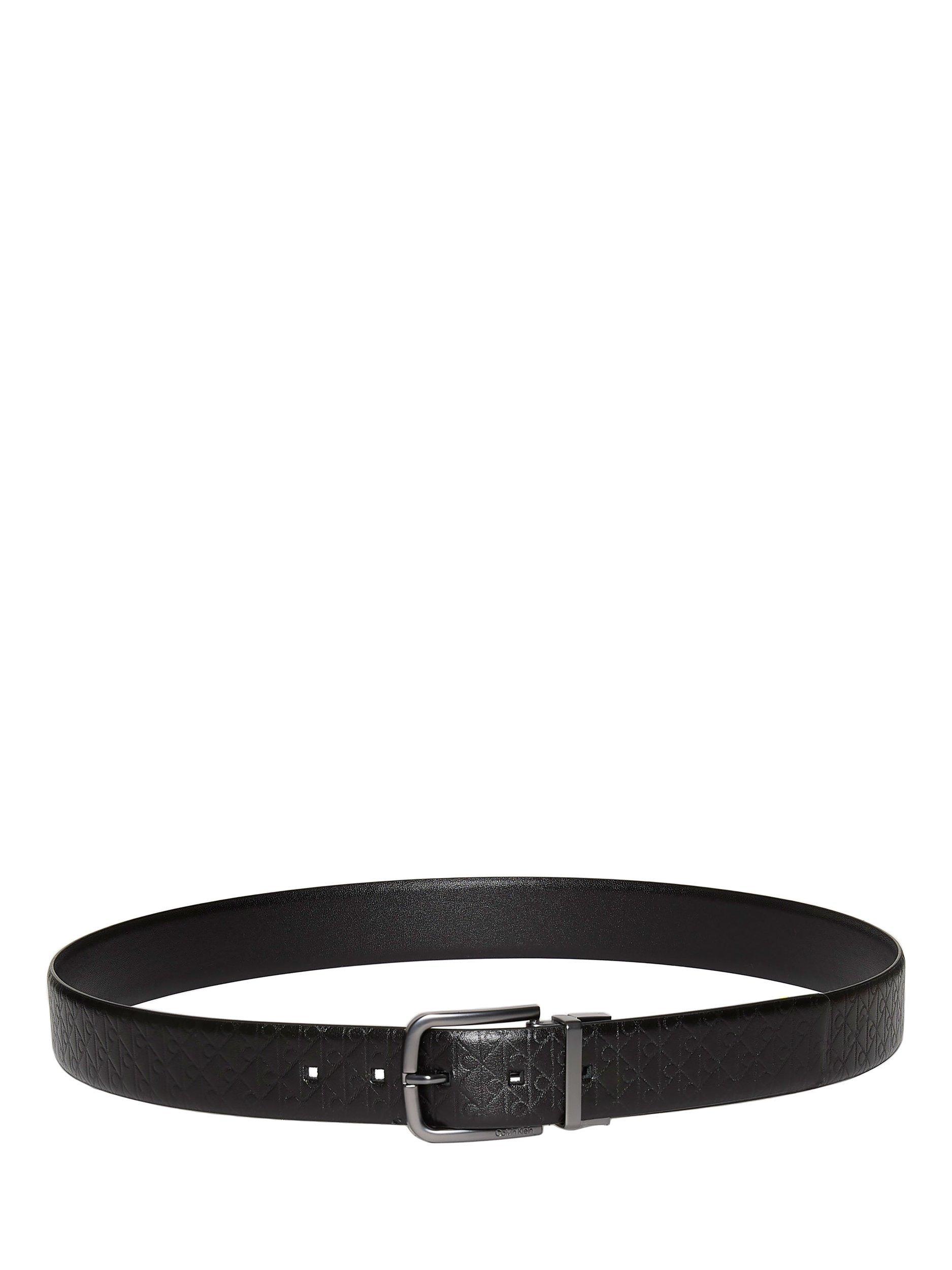 Product image 4 of 4, which shows Calvin Klein Leather Twistable Buckle Belt, Black, 32