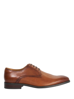 Dune London Sole Flexi Leather Gibson Shoes, Tan, Tan