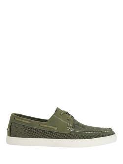 Dune London Blaizerss Knit Boat Shoes, Khaki, Khaki