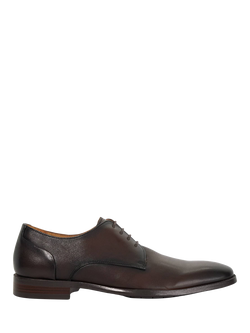 Dune London Leather Flexi Sole Gibson Shoes, Brown, Brown