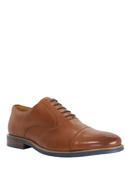 Dune London Stanlakes Leather Oxford Shoes - view 2, Tan