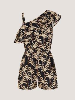 Monsoon Kids' Storm Palm Playsuit, Black, Black