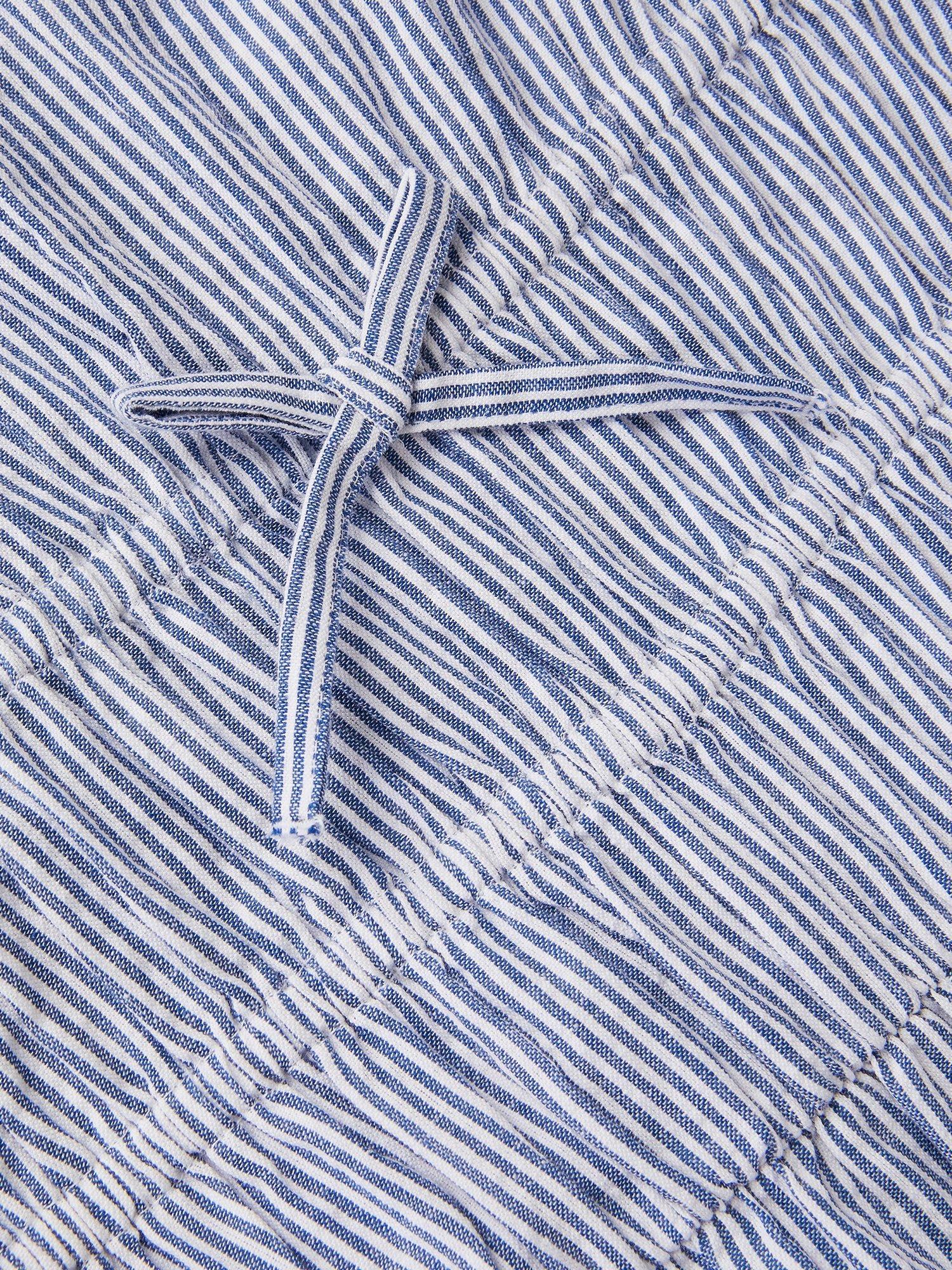 Product image 3 of 3, which shows Monsoon Kids' Stripe Jumpsuit, Blue, 7-8 years