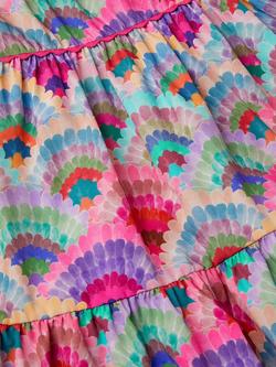 Monsoon Kids' Rainbow Shell Tiered Dress, Multi - view 2, Multi