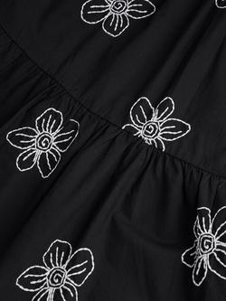Monsoon Kids' Storm Flower Dress, Black - view 2, Black