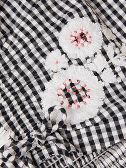 Monsoon Kids' Storm Gingham Embellished Dress, Black - view 2, Black