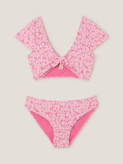 Monsoon Kids' Floral Bikini Set, Pink, Pink