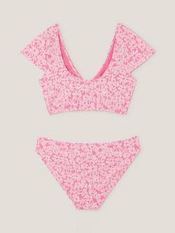 Monsoon Kids' Floral Bikini Set, Pink - view 2, Pink