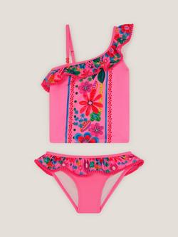 Monsoon Kids' Flower Tankini Set, Pink