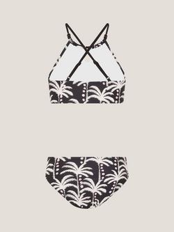 Monsoon Kids' Palm Bralette Bikini Set, Black - view 2, Black