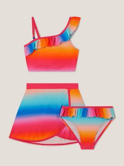 Monsoon Kids' Ombre Bikini Skirt Set, Multi, Multi