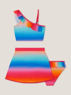 Monsoon Kids' Ombre Bikini Skirt Set, Multi - view 2, Multi