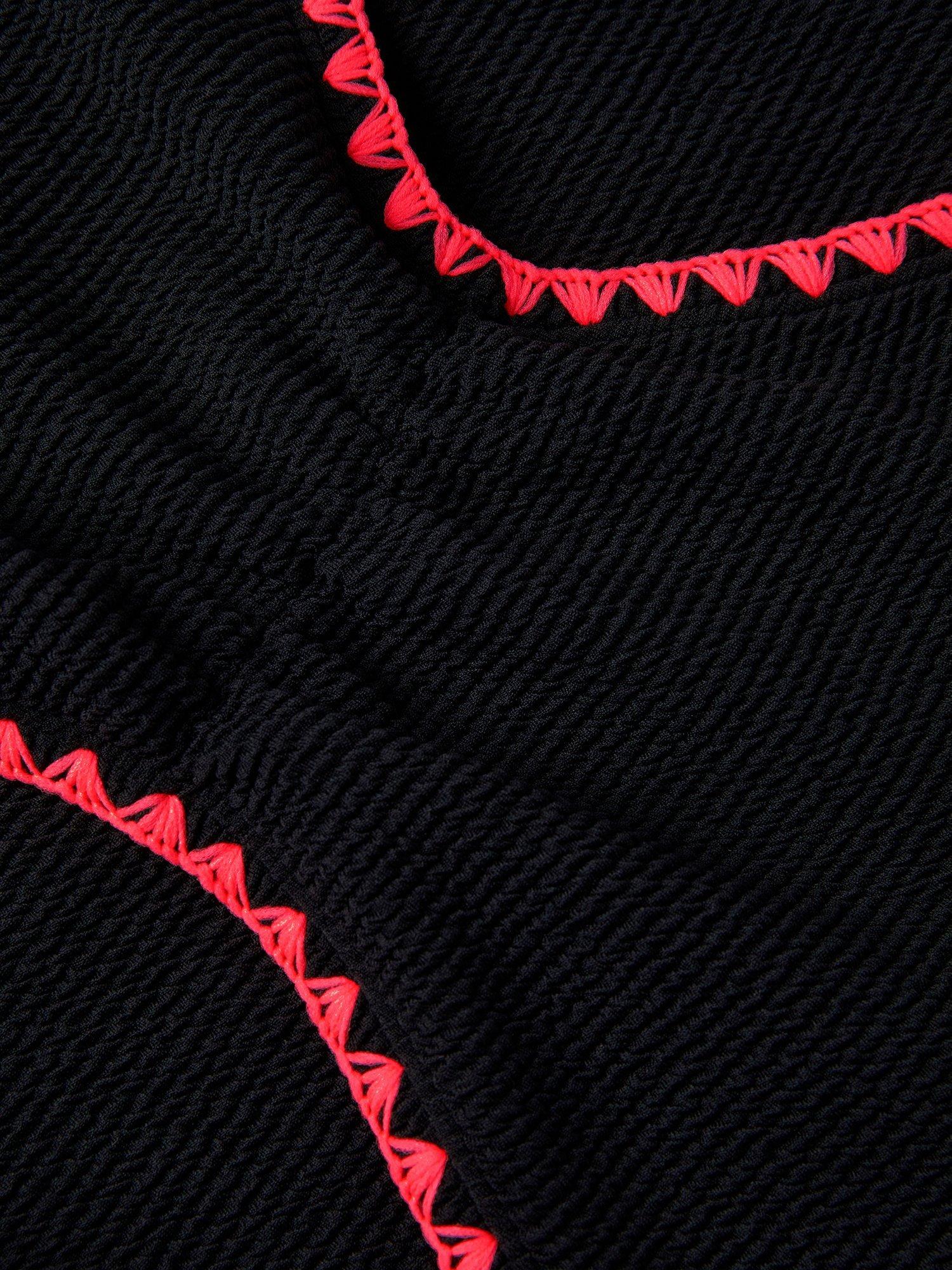 Product image 3 of 3, which shows Monsoon Kids' Halterneck Swimsuit, Black, 7-8 years