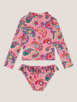 Monsoon Kids' Paisley UPF50+ Swim Set, Pink - view 2, Pink