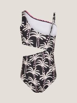 Monsoon Kids' Palm Print Swimsuit, Black - view 2, Black