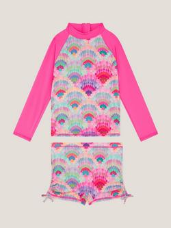 Monsoon Kids' Rainbow UPF50+ Swim Set, Pink, Pink