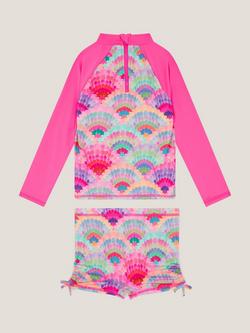 Monsoon Kids' Rainbow UPF50+ Swim Set, Pink - view 2, Pink